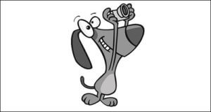 Truffle Dog with Camera Cartoon