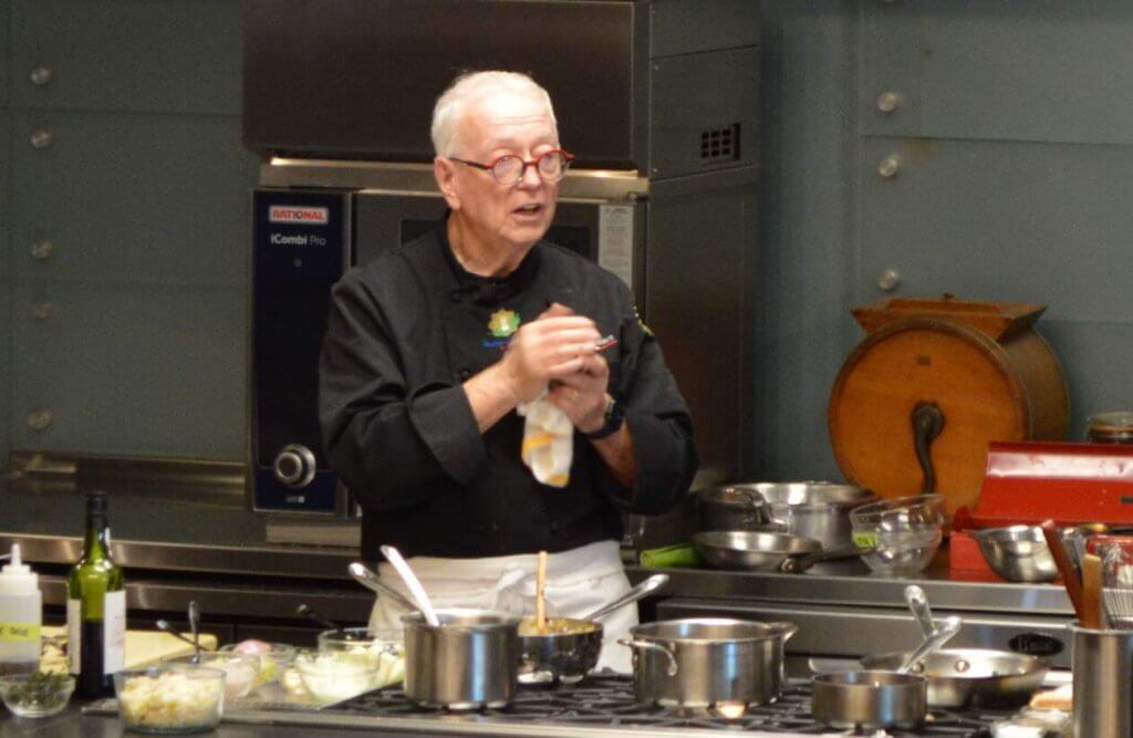 Michelin starred chef Roland Passot cooking